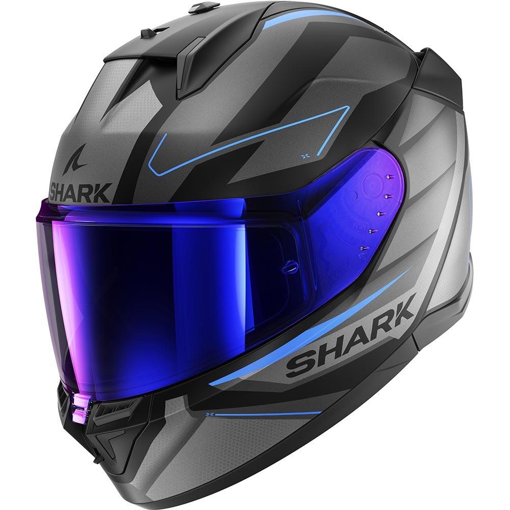 Shark - Casque D-Skwal 3 Sizler Gris Mat / Noir / Bleu