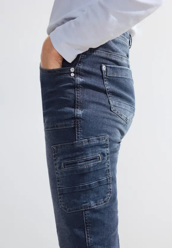 Casual fit Jeans - mid blue used wash