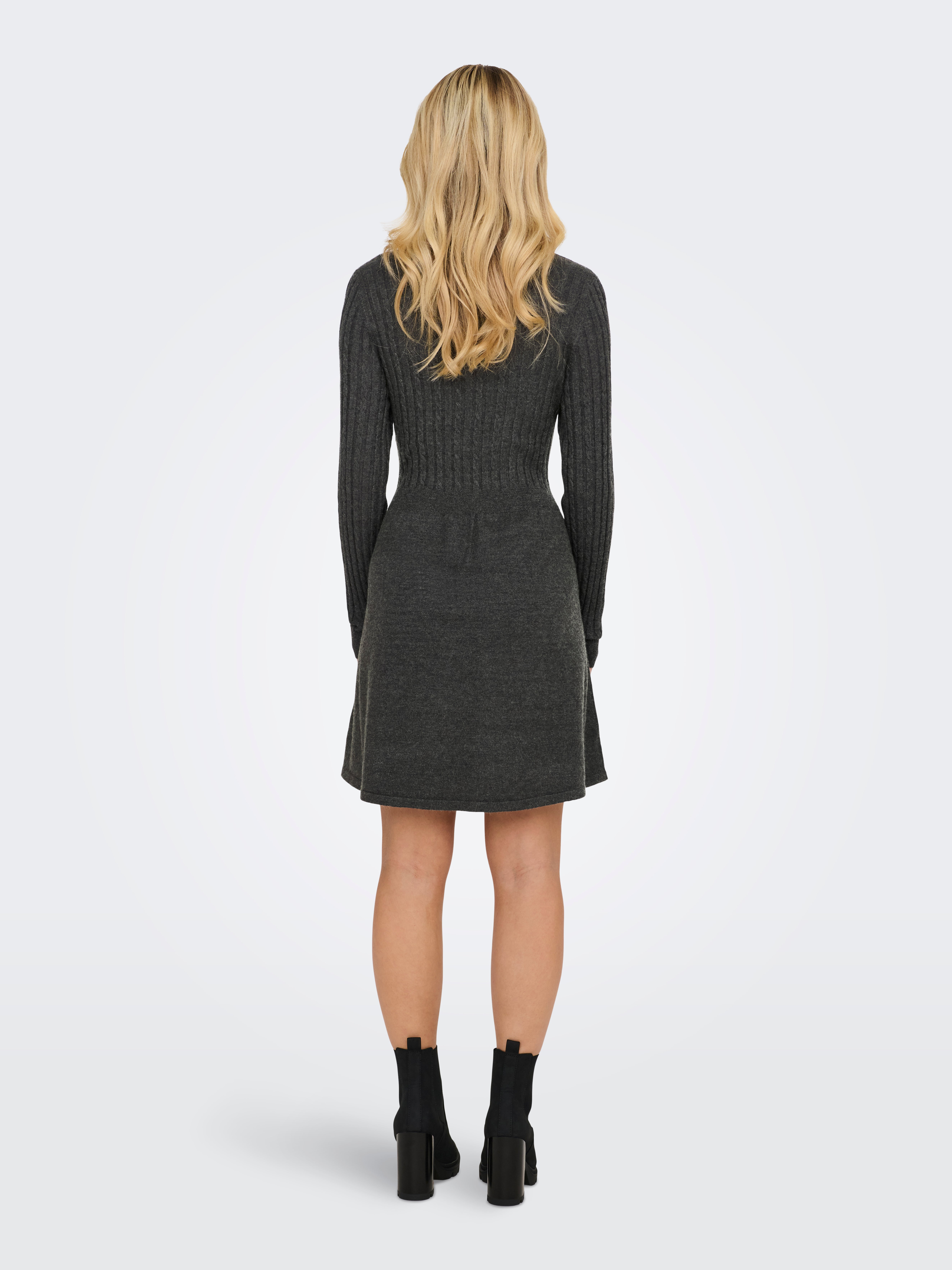 ONLFIA Midikleid Dark Grey Melange