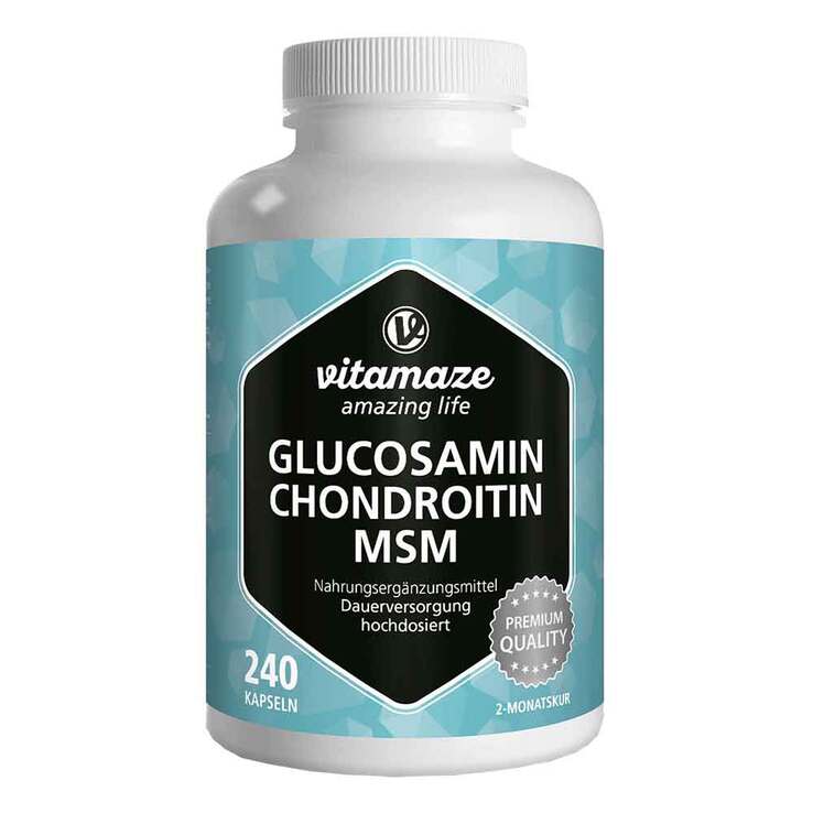 Glucosamin Chondroitin MSM Vitamin C Kapseln , 240 St
