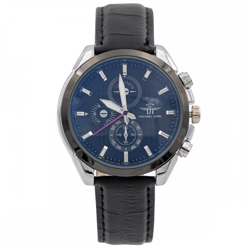 Montre Homme M. JOHN bracelet Cuir Noir