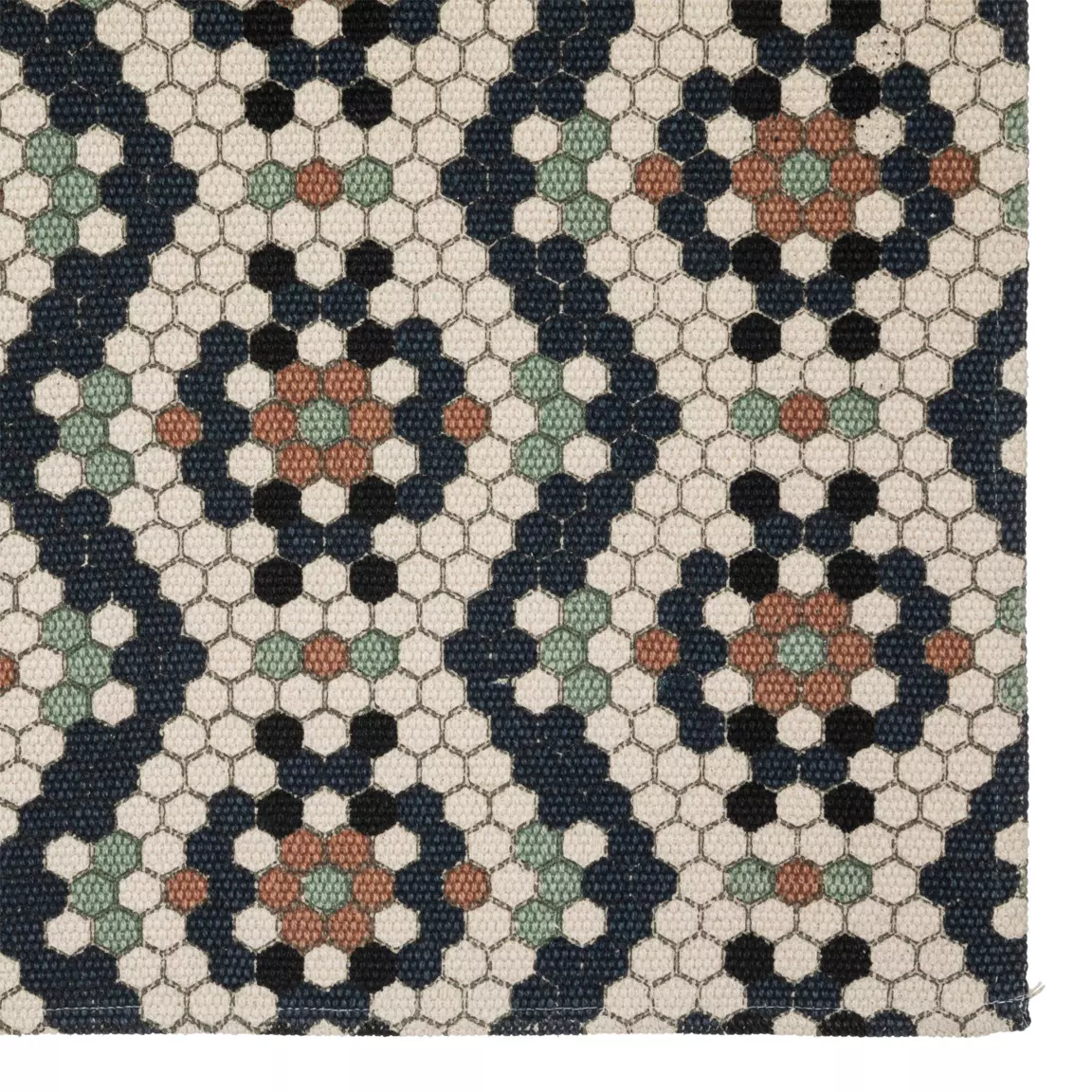 Tapis de salon coton (120 x 170 cm) Mozeka Multicolore