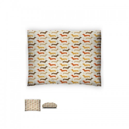 Cama almofadada para cachorro Teckelmania com estampa de cachorrinho