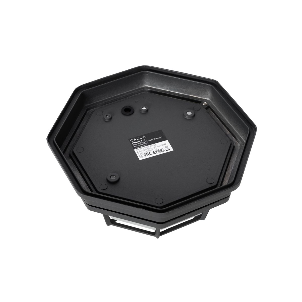 Landelijke plafondlamp donkergrijs 21,3 cm IP44 - Bri