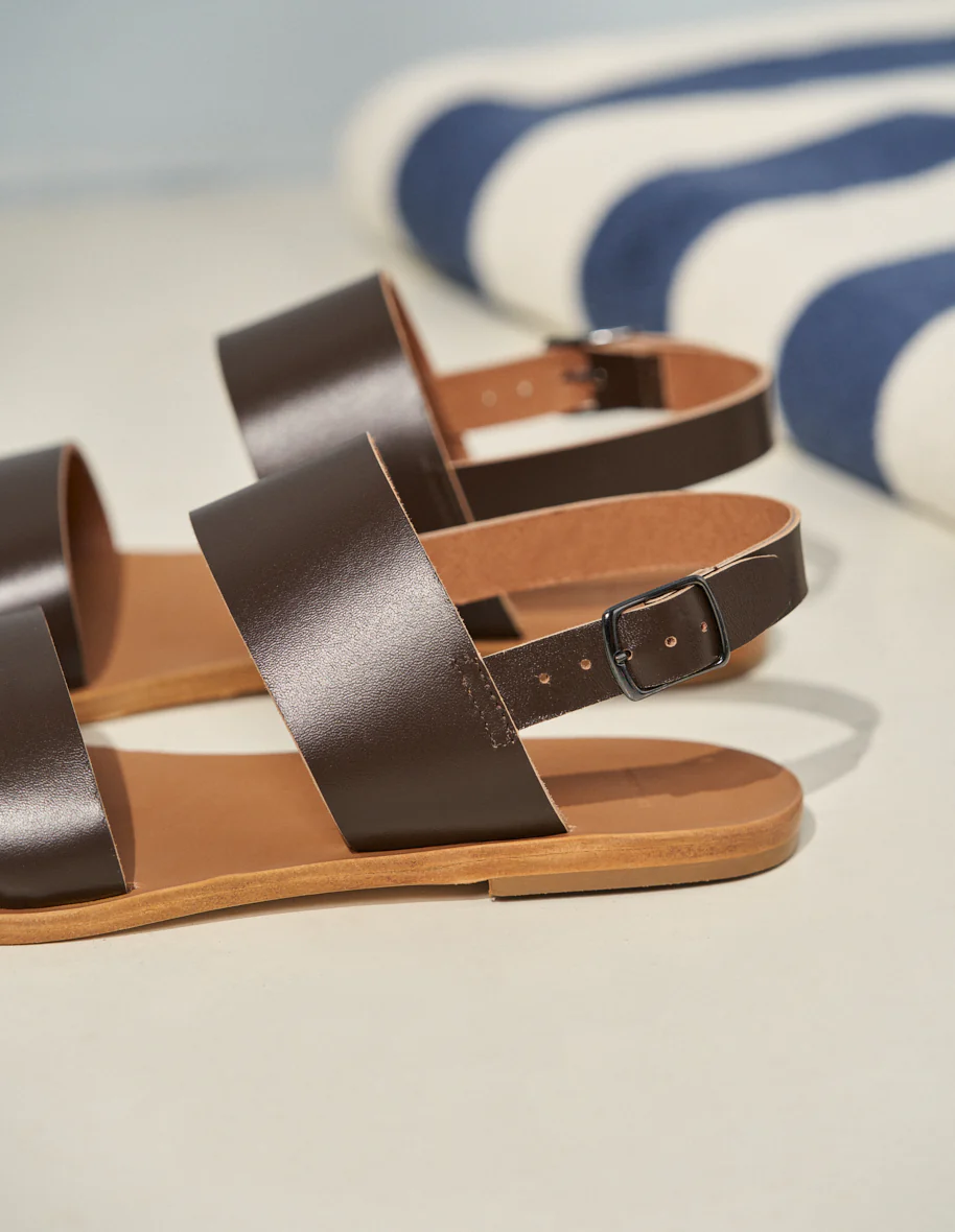 Sandales Etienne - Cuir marron