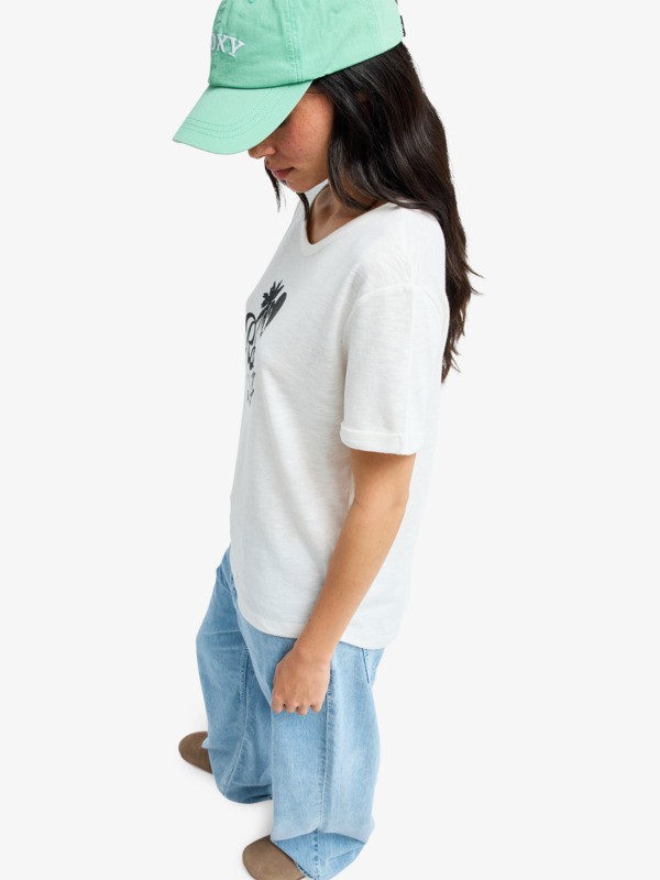Oceanwave Regular Slub T-Shirt à manches courtes Blanc Femme