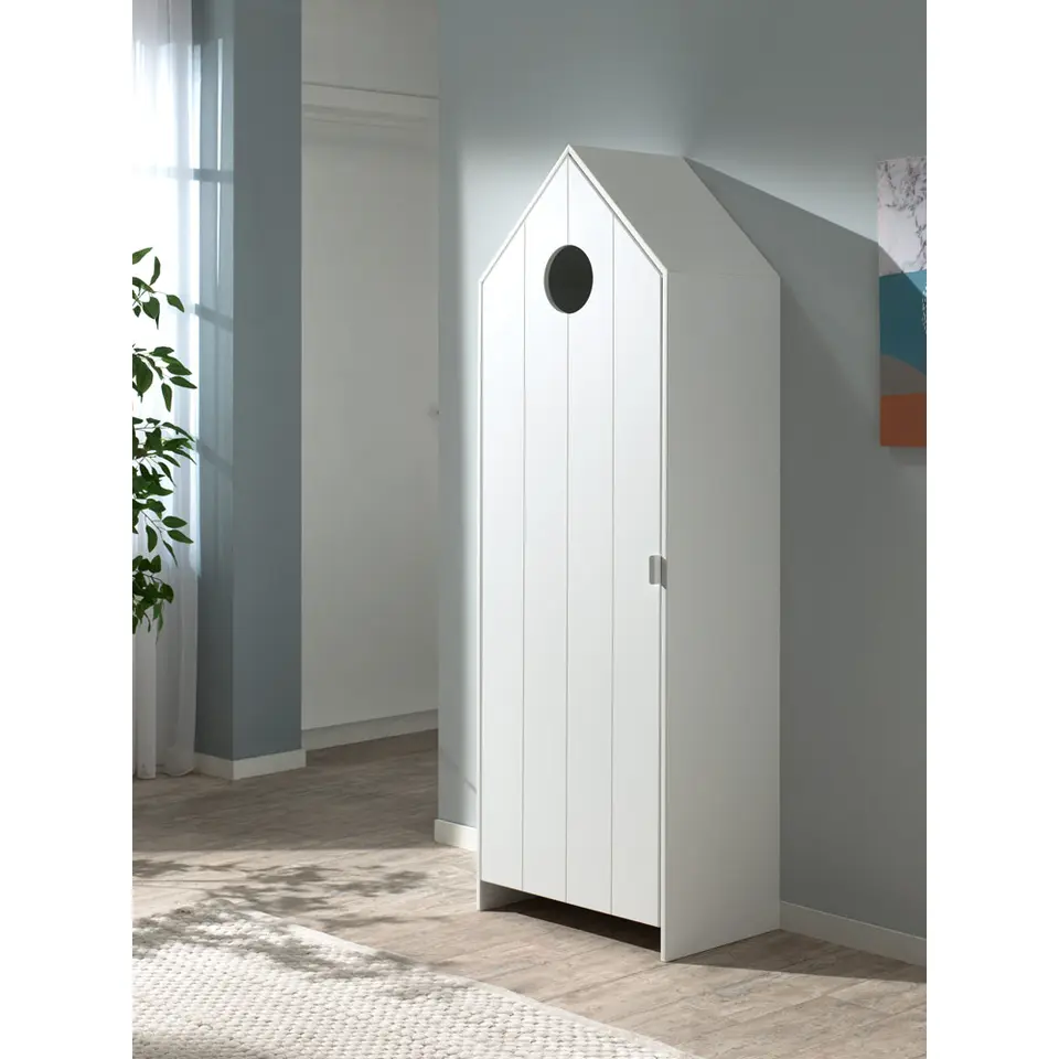 Vipack kledingkast Casimi 1 deurs - wit - 171,5x57,6x37 cm