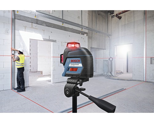 Bosch Professional GLL 3-80 lijnlaser inclusief 4 x AA batterijen, laserrichtplaat in gereedschapskoffer