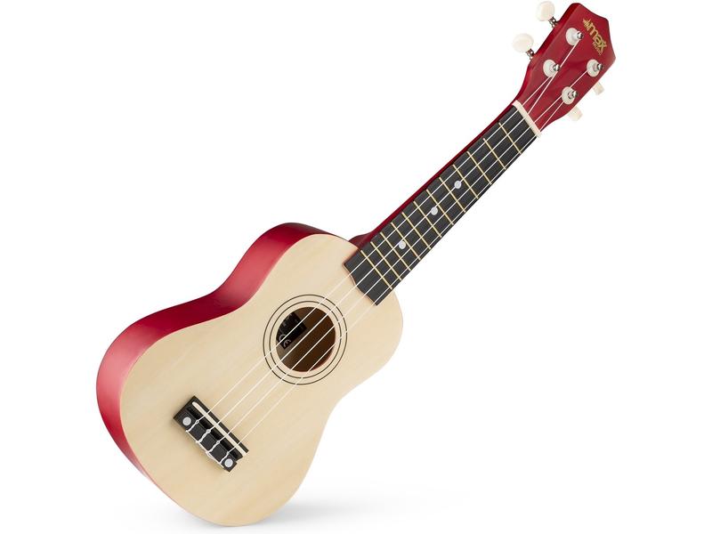MAX Ukulele UKEY Set Soprano Natural 21 Zoll Sopranukulele mit Tasche und Zubehör