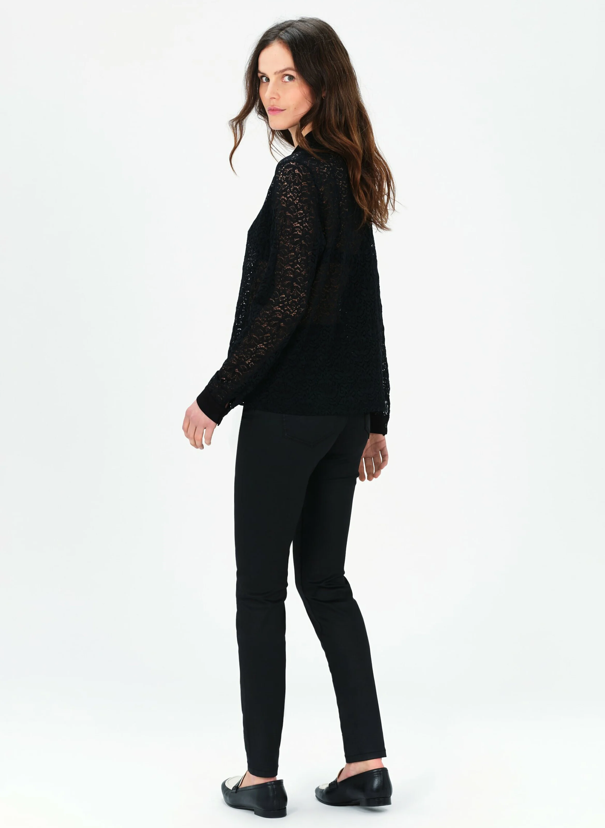 TURNER - Chemise col classique droite en coton | Noir