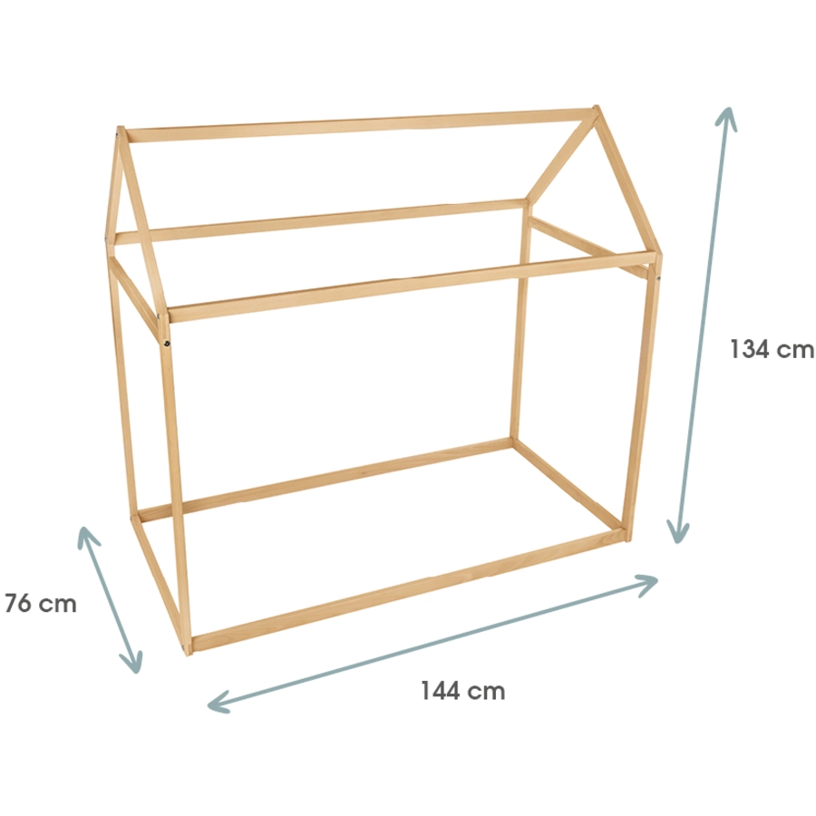 kindsgard Hausbett hjemly 70 x 140 cm natur