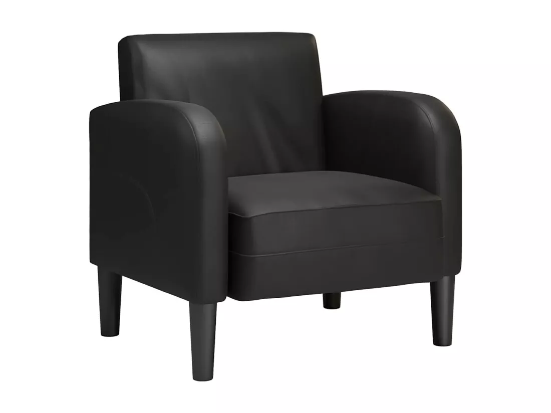 Chaise de canapé avec accoudoirs noir 54 cm similicuir