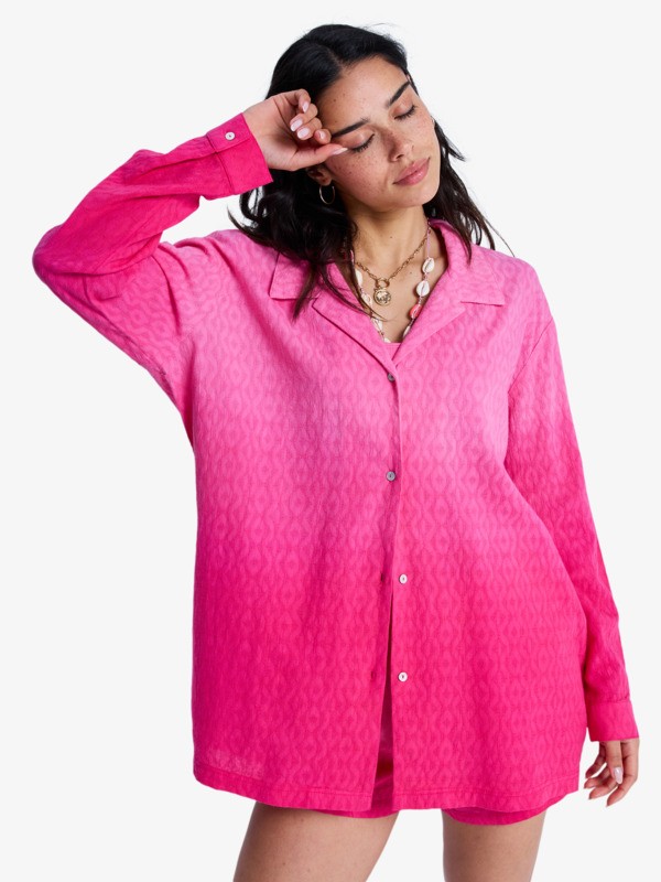 Ocean Gradient Chemise de plage Rose Femme