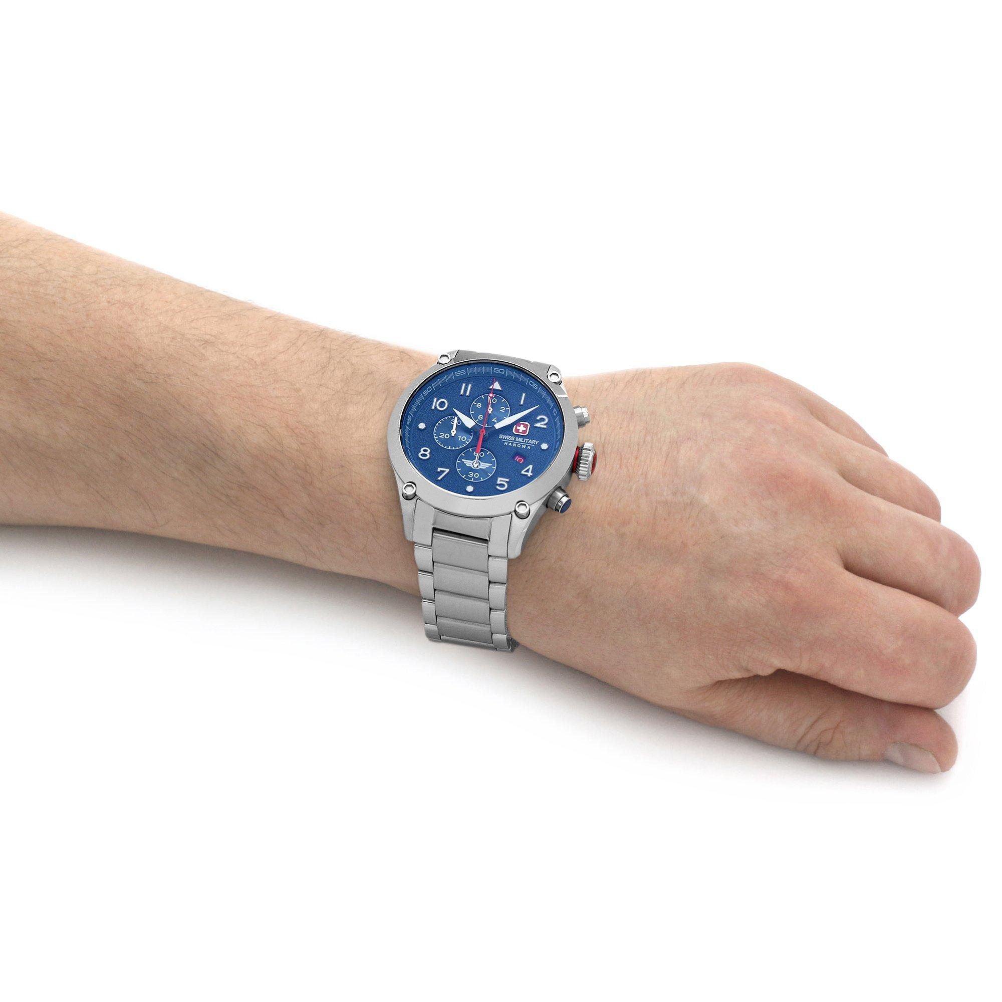 Swiss Military Hanowa Nightflighter Stainless Steel Sports Analogue Watch
