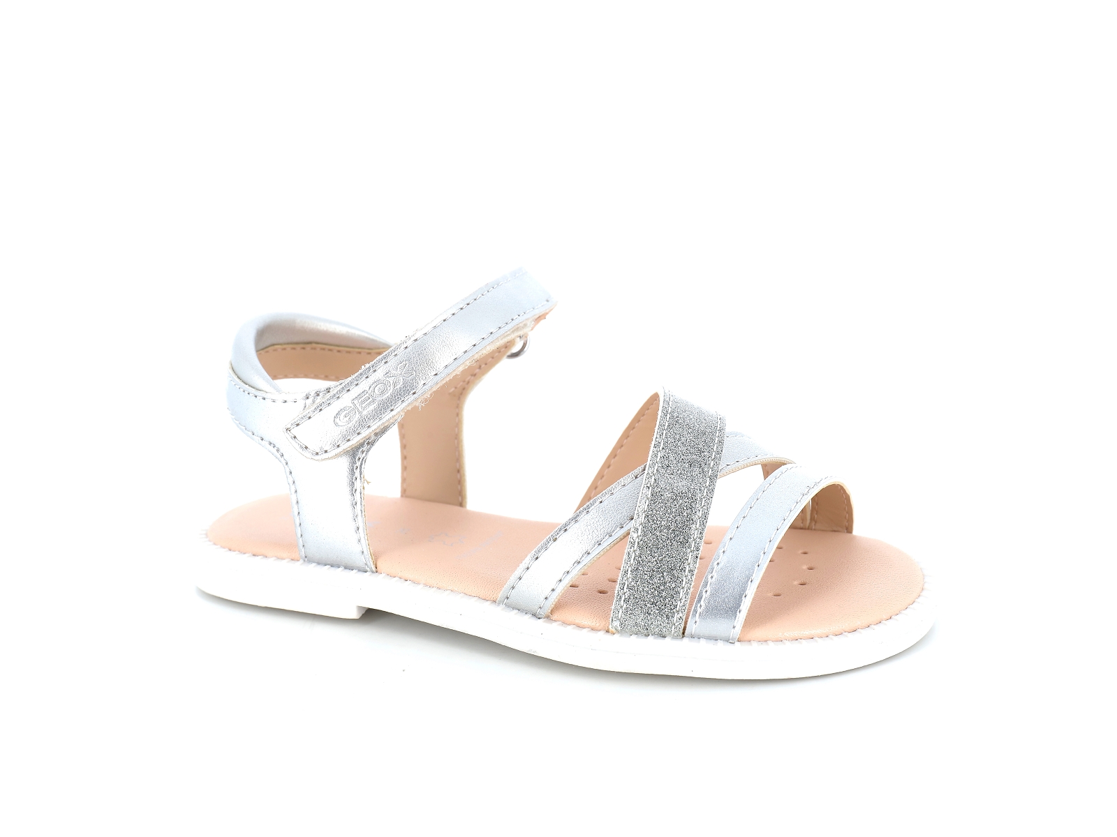 Geox-J KARLY GIRL-J5235D Cuir Argent