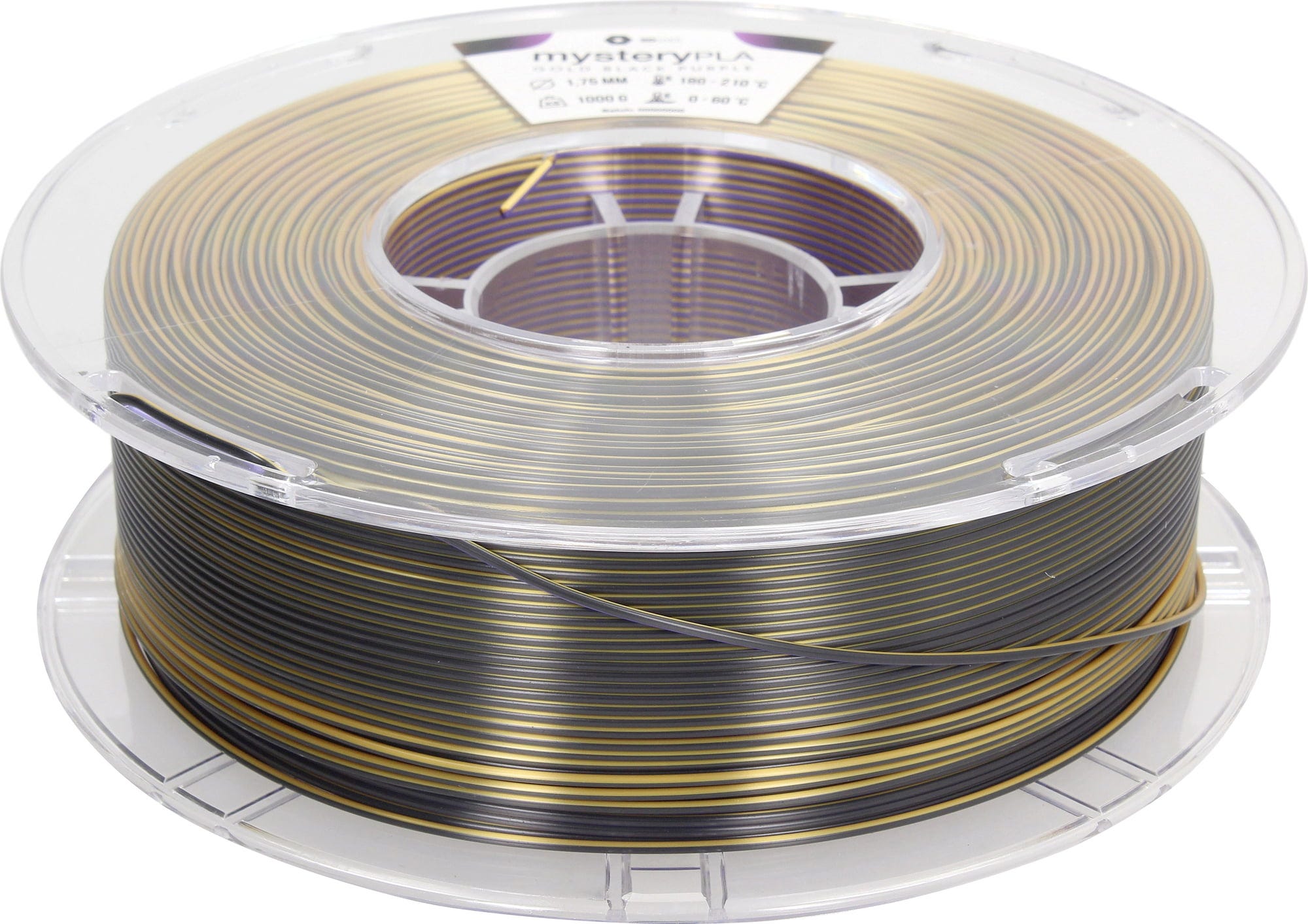 3DJAKE  mysteryPLA Epic Thunderstorm, 1,75 mm / 1000 g    Dreifarbiges PLA-Filament für bunte Farbkreationen in Epic Thunderstorm