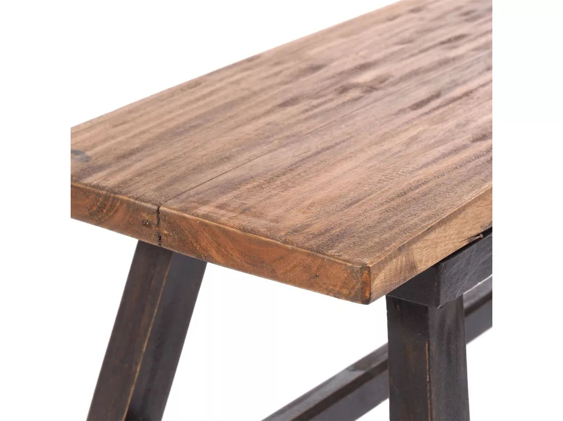 BANC ANZIO 90 Bois massif en acajou, pliable 04 schwarz-natur