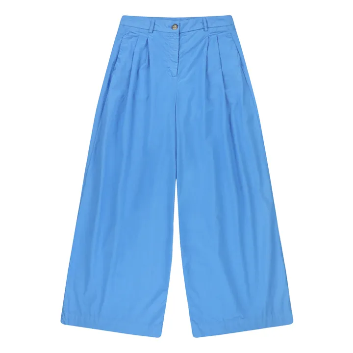 Our Sister Pantalon Pansmokey Popeline de Coton | Bleu