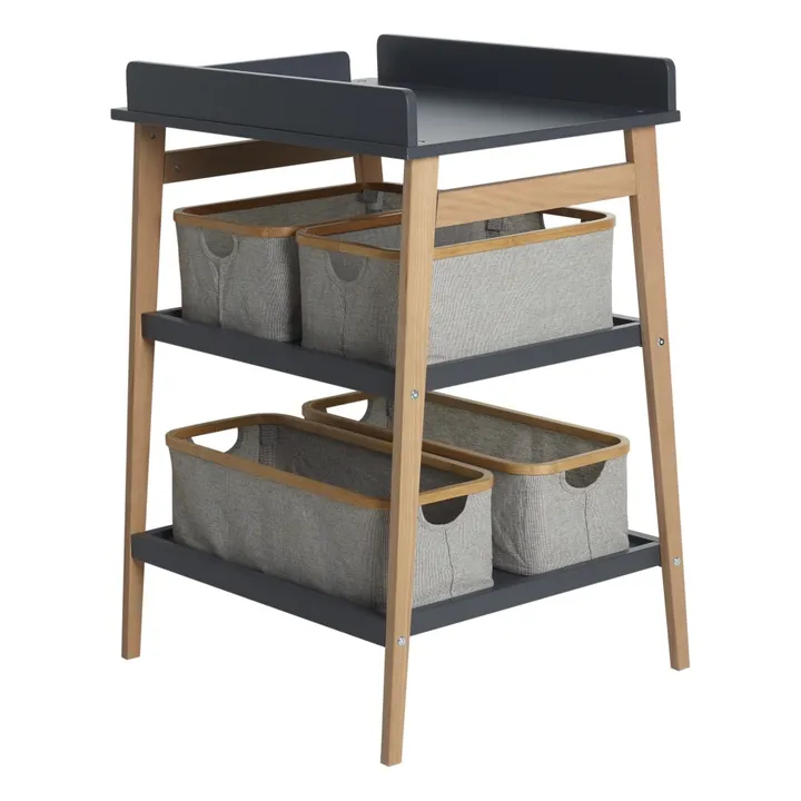 Quax Panier de rangement pour table à langer en coton et bambou