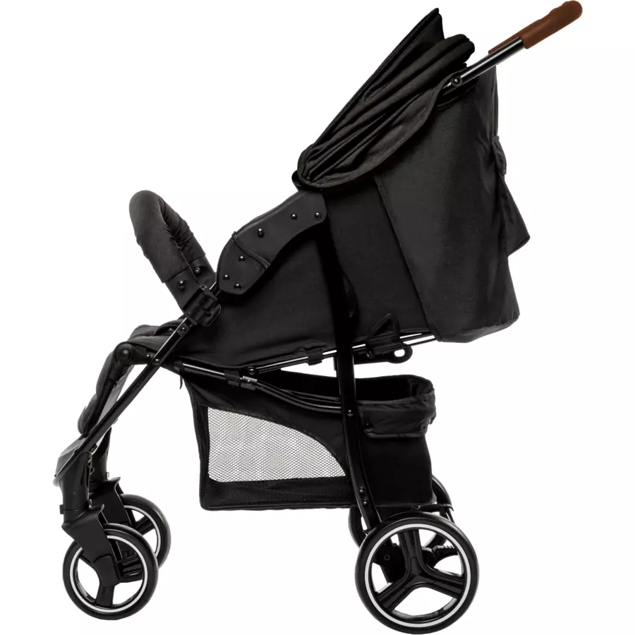 babyGO Kinderwagen Basket Anthrazit Melange