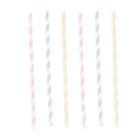 amscan 12 Trinkhalme Pastel