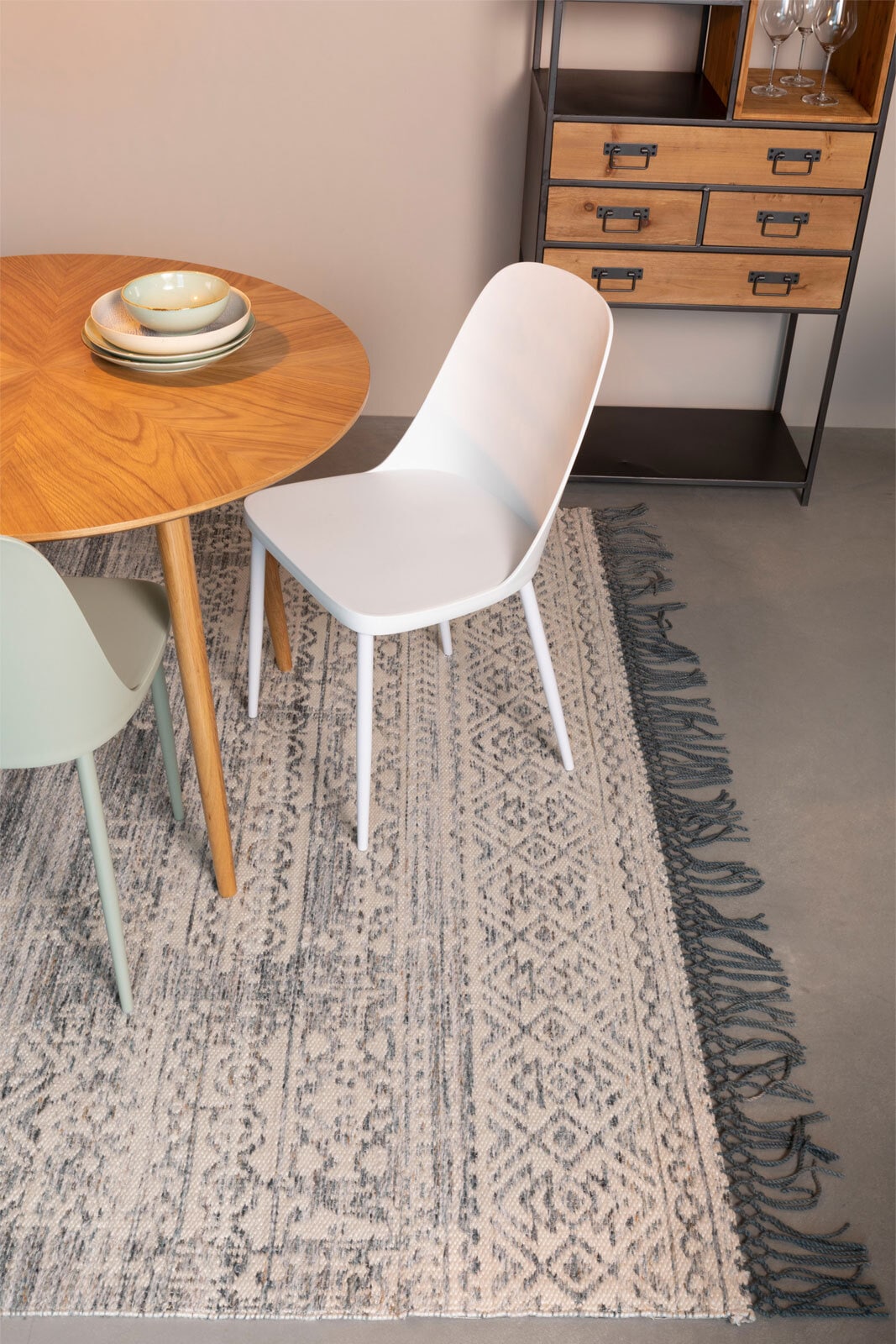 Teppich LIV 200 x 300 cm klassisch blau/beige/mehrfarbig