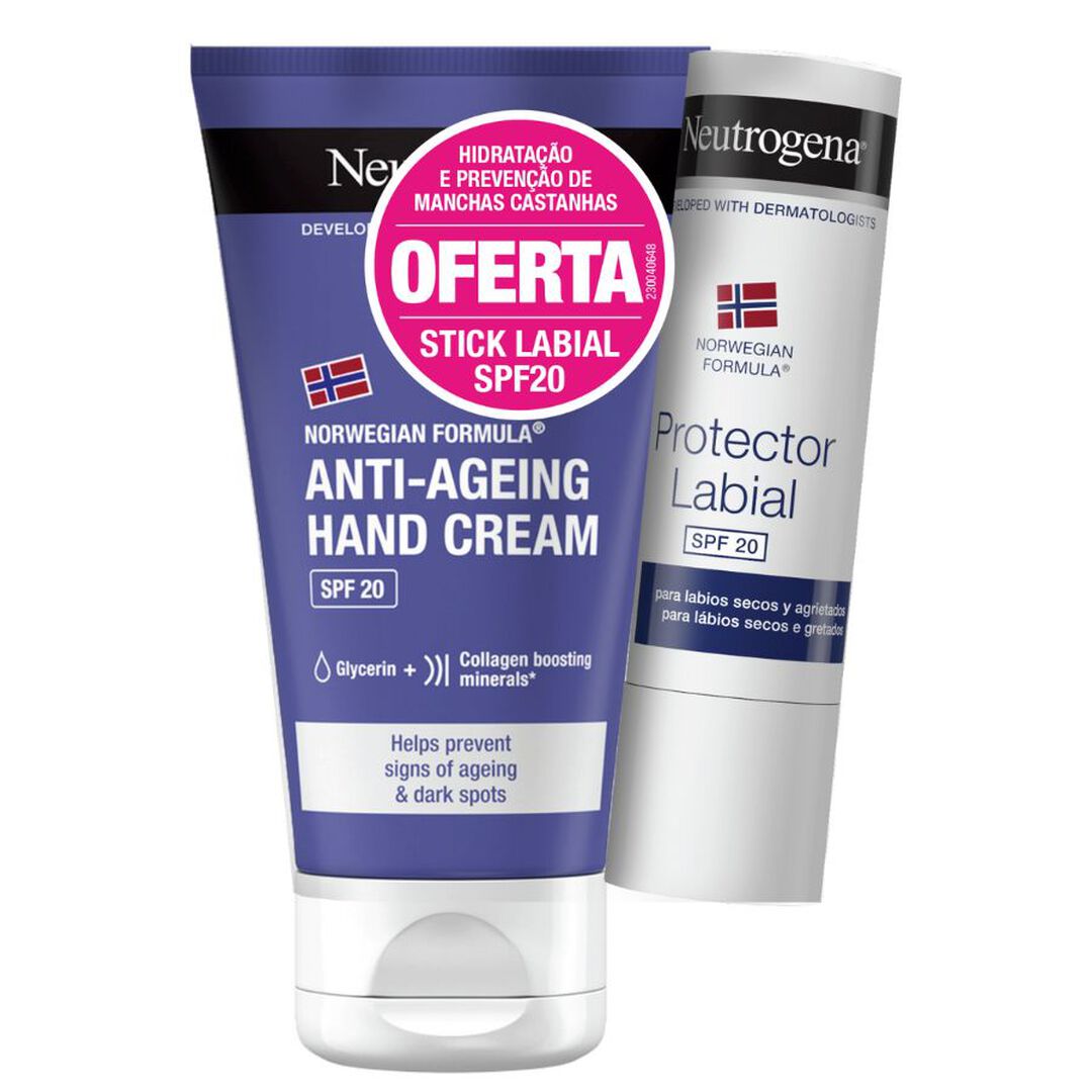 NEUTROGENA  Promo Pack Creme de Mãos Antienvelhecimento + Lipstick - 75ml
