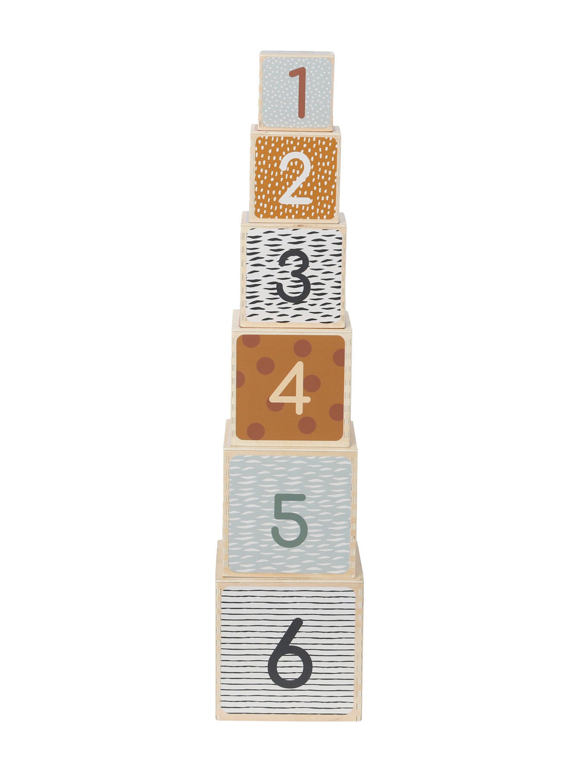 Vertbaudet Baby Stapelturm mit Steckspiel aus Holz FSC® mehrfarbig/pandafreunde