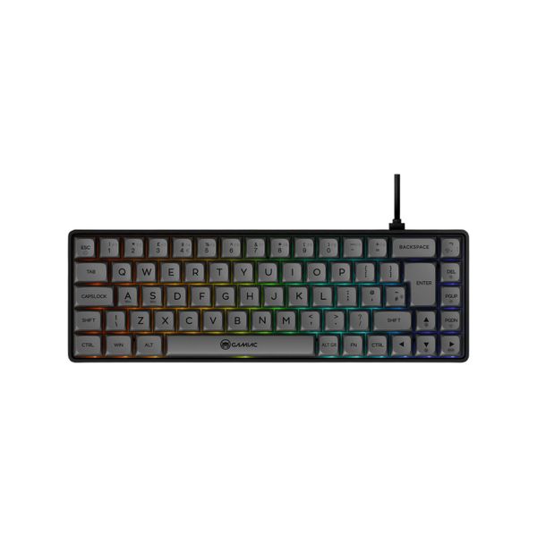 GAMIAC Teclado Mecânico TKL RGB69G SF Kailh Red Preto/Cinzento