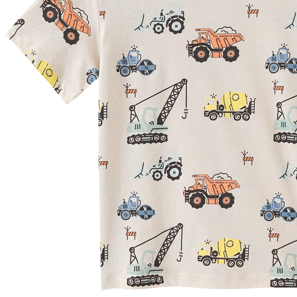 Topolino Jungen T-Shirt mit Fahrzeug-Prints beige