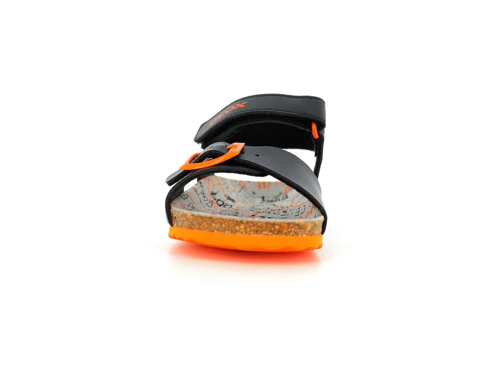 Geox-J GHITA BOY-J028LB Synthétique Noir Orange