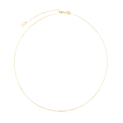 Gargantilha TOUS Chain com cordão fino dourado, 45 cm