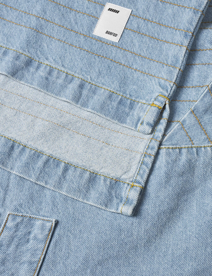 Barfod Sports'' Long Sleeve Denim Pol Light blue