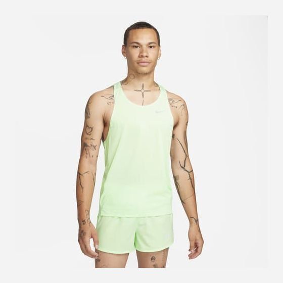 Nike Débardeur Dri-FIT Running - Vert/Argenté