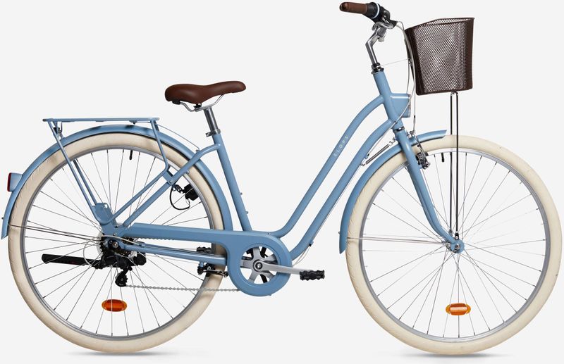 Elops 520 - Stadsfiets - Blauw - Laag Frame