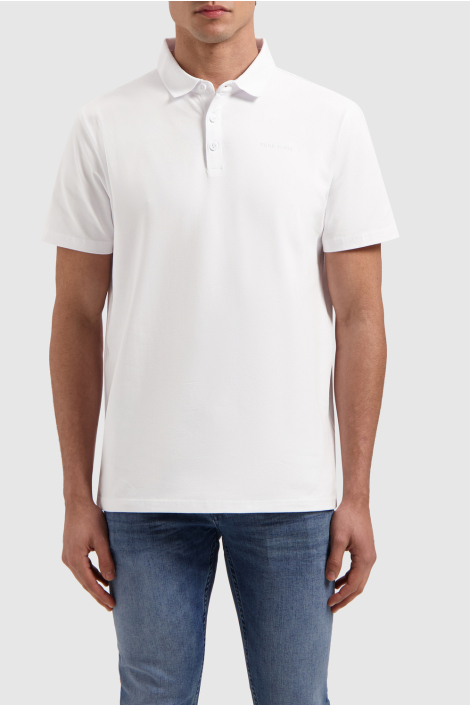 Pure Path witte heren polo