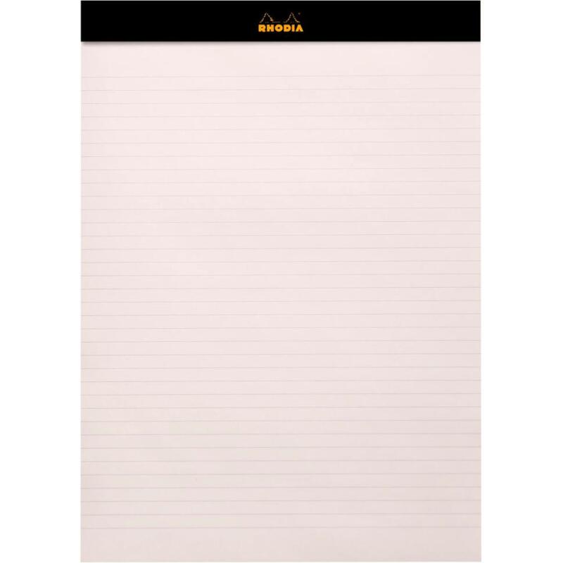 Bloc agrafé Rhodia le R N°18 21x29,7 cm 70 feuillets ligné 90g - Orange
