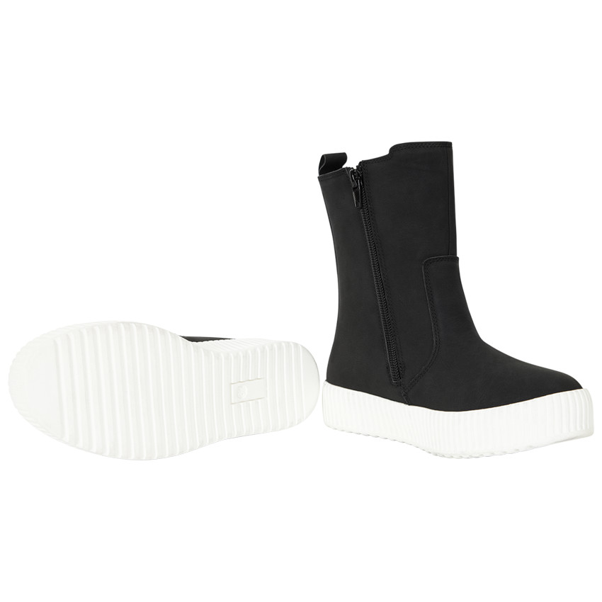 Bottines effet daim à semelle contrastée pour fille