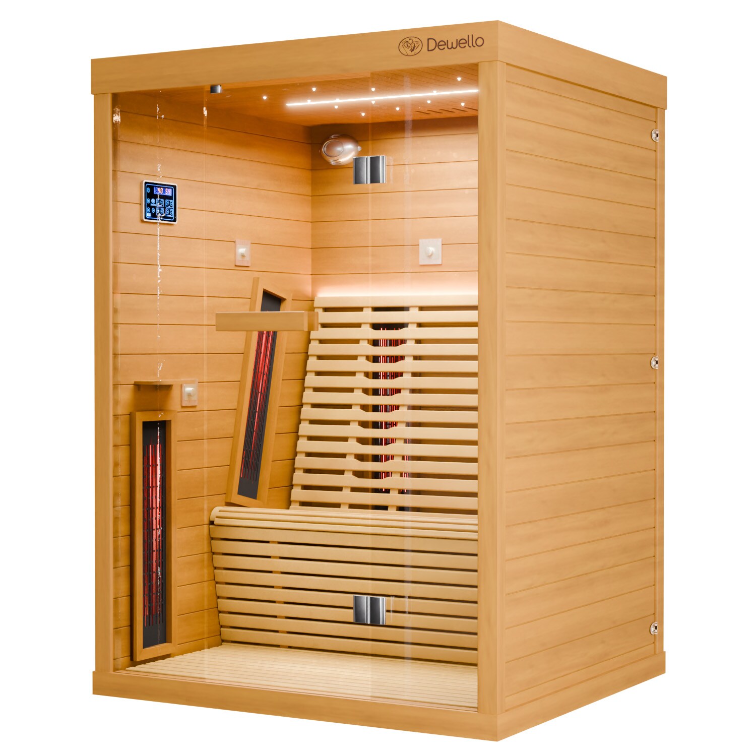 Dewello Infrarotkabine Palermo 135x120 für 1-2 Personen