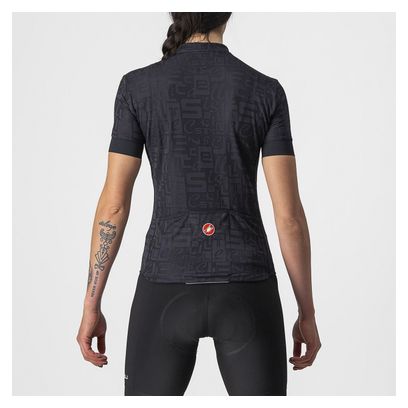 Maillot Manches Courtes Femme Castelli Promessa Jacquard Noir