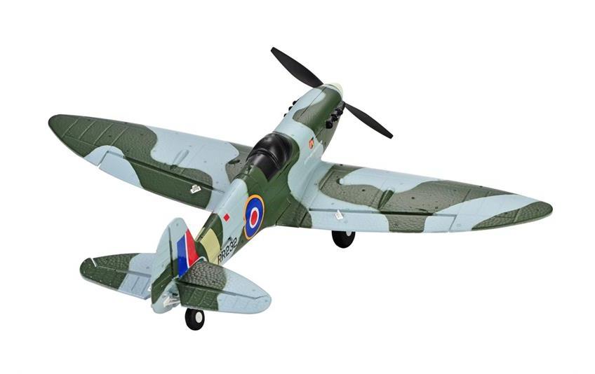 Warbird Mini Spitfire 450 mm, Grau, RTF<br>Kleines 4-Kanal RC-Flugzeug mit Gyro