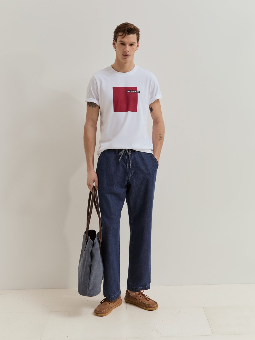T-shirt em algodão