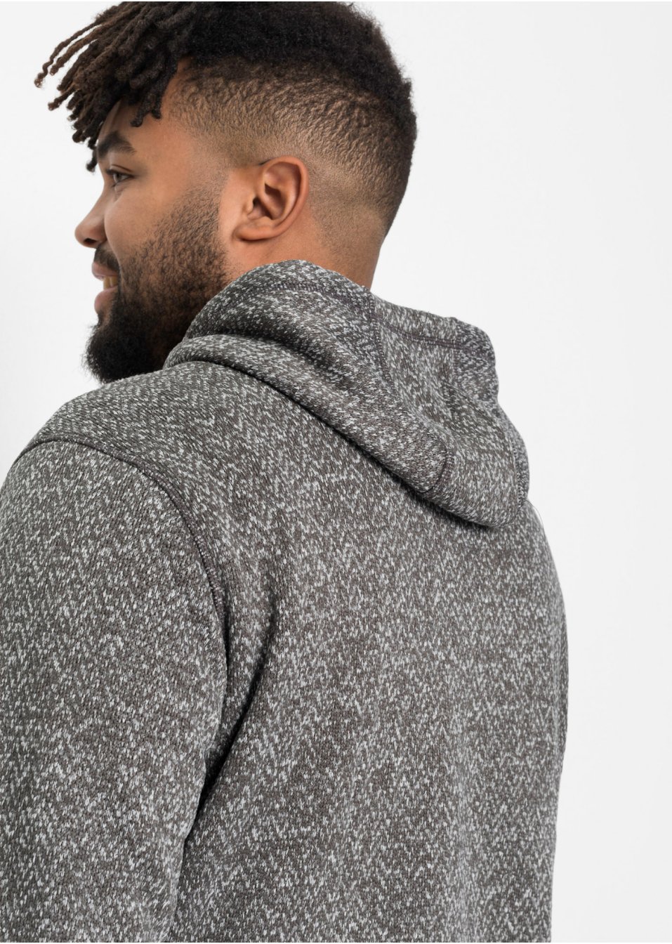 Pull en maille polaire avec capuche