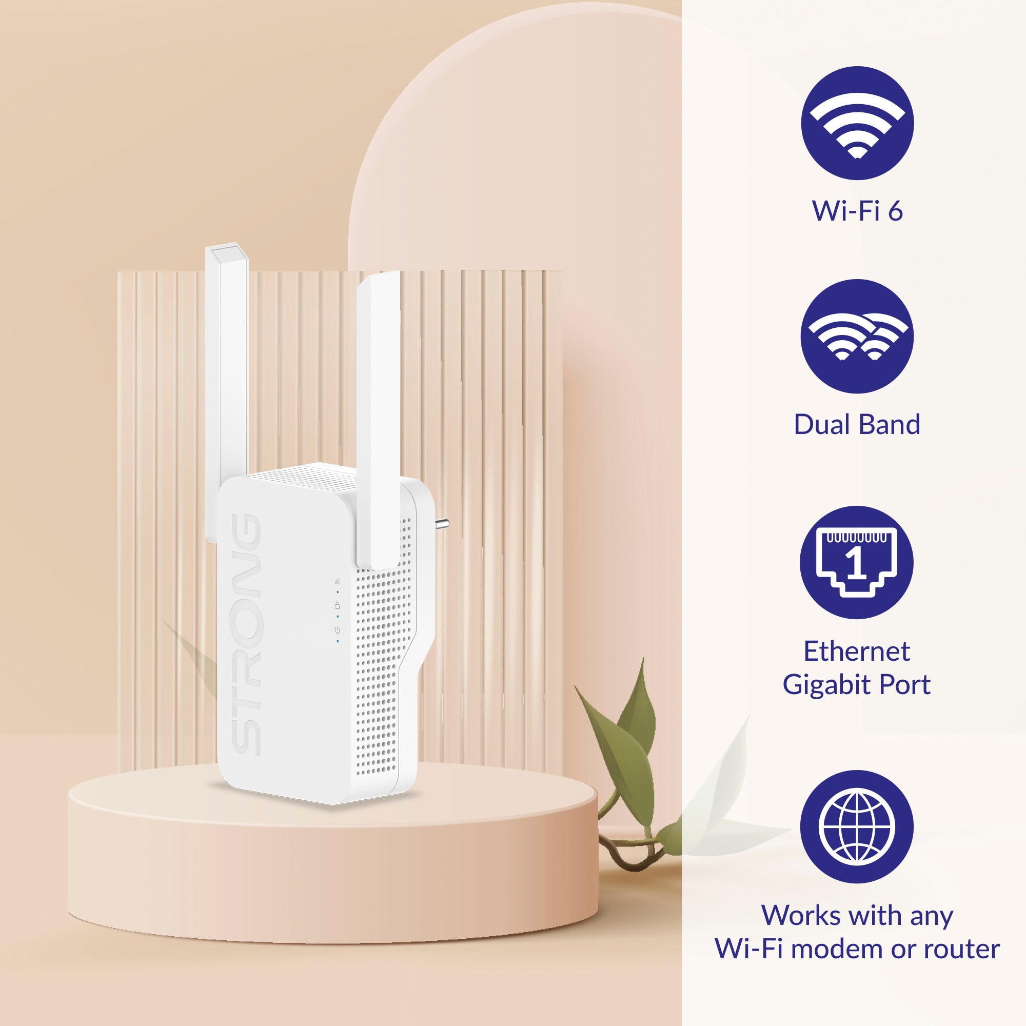 Strong WLAN-Repeater »Dualband WLAN Repeater bis 1800 Mbit/s, WiFi 6, Accesspoint«