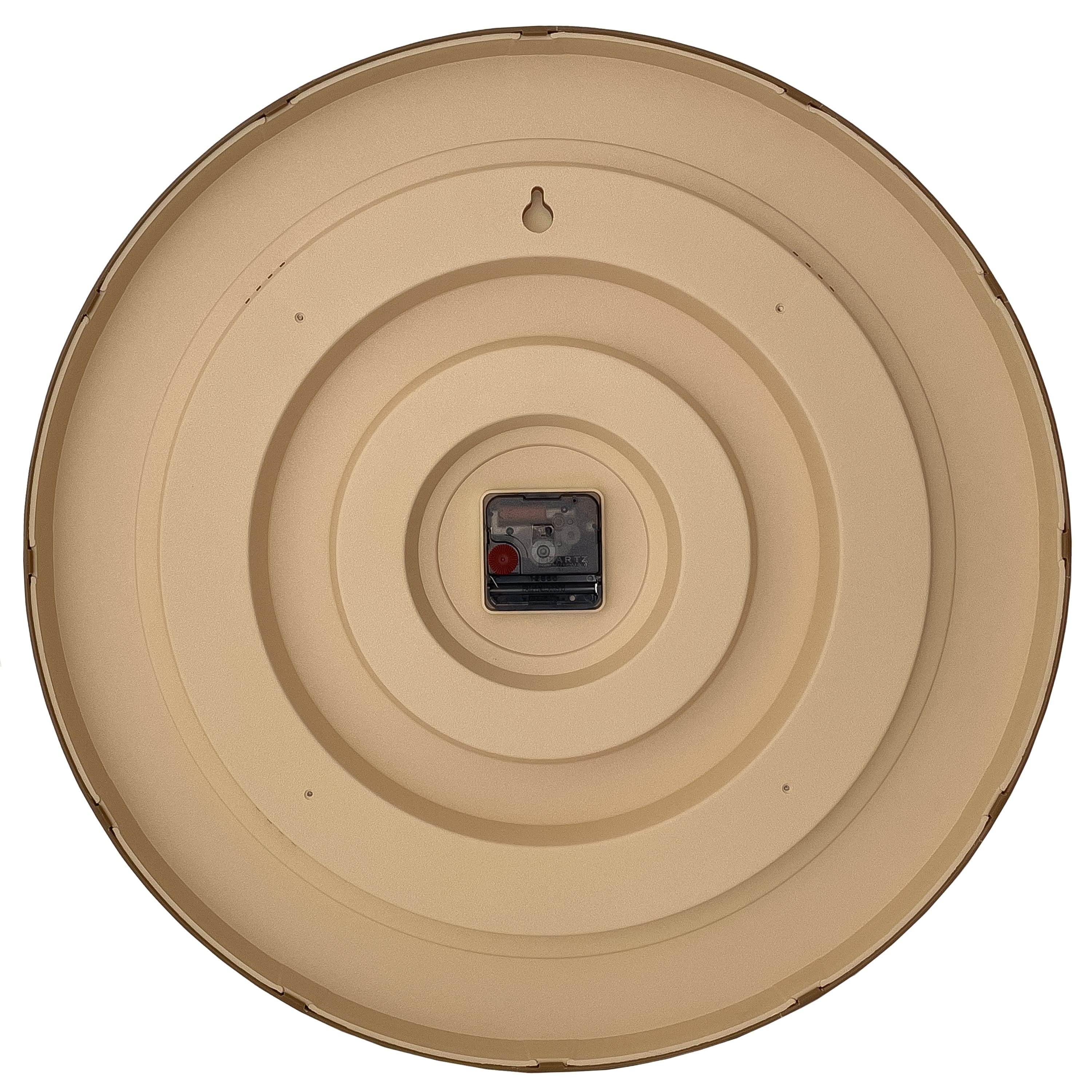 NeXtime - Wandklok 50cm - Stille - Donkerbruin|Lichtbruin - Plastic -