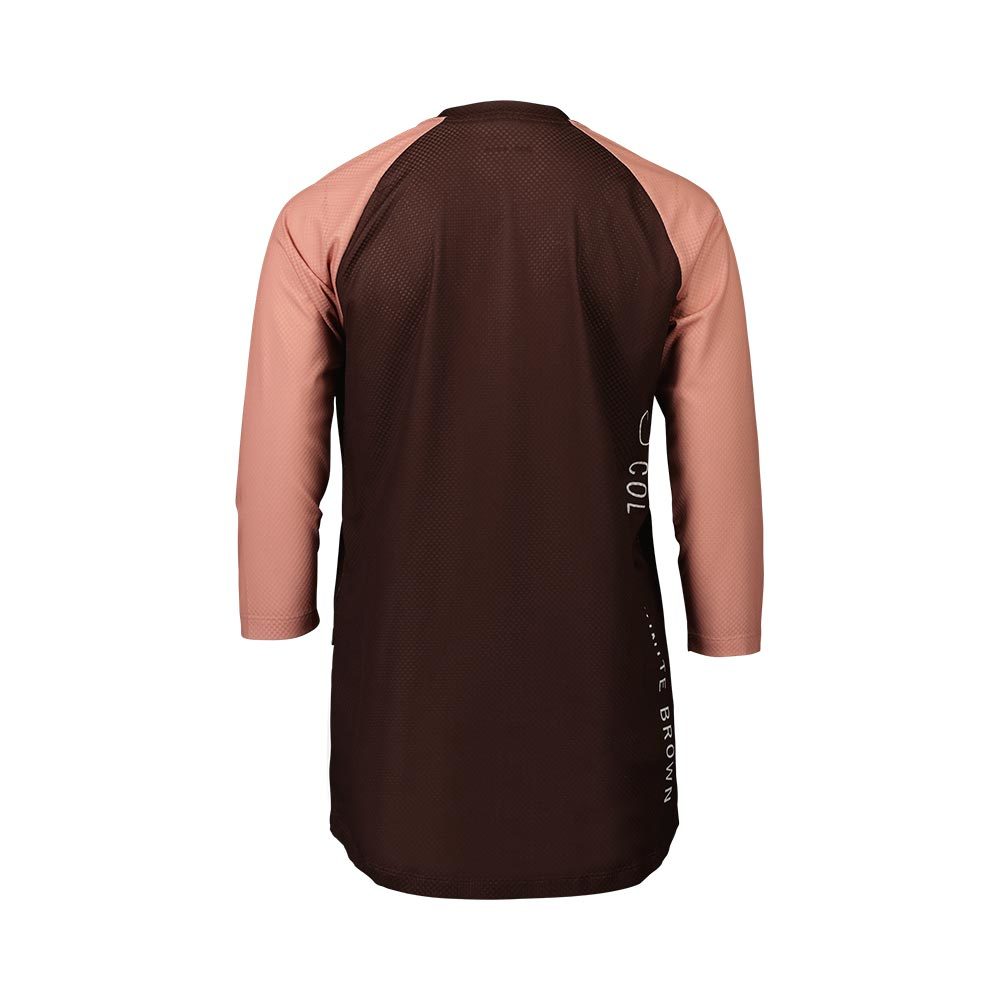 POC Pure MTB Fietsshirt Driekwart Donkerbruin/Roze Dames