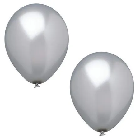 Pap Star Luftballons silber 10 Stück