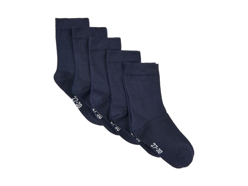minymo Socken Uni 5er Set Dark Navy Gr. 15/18 Klassische Söckchen