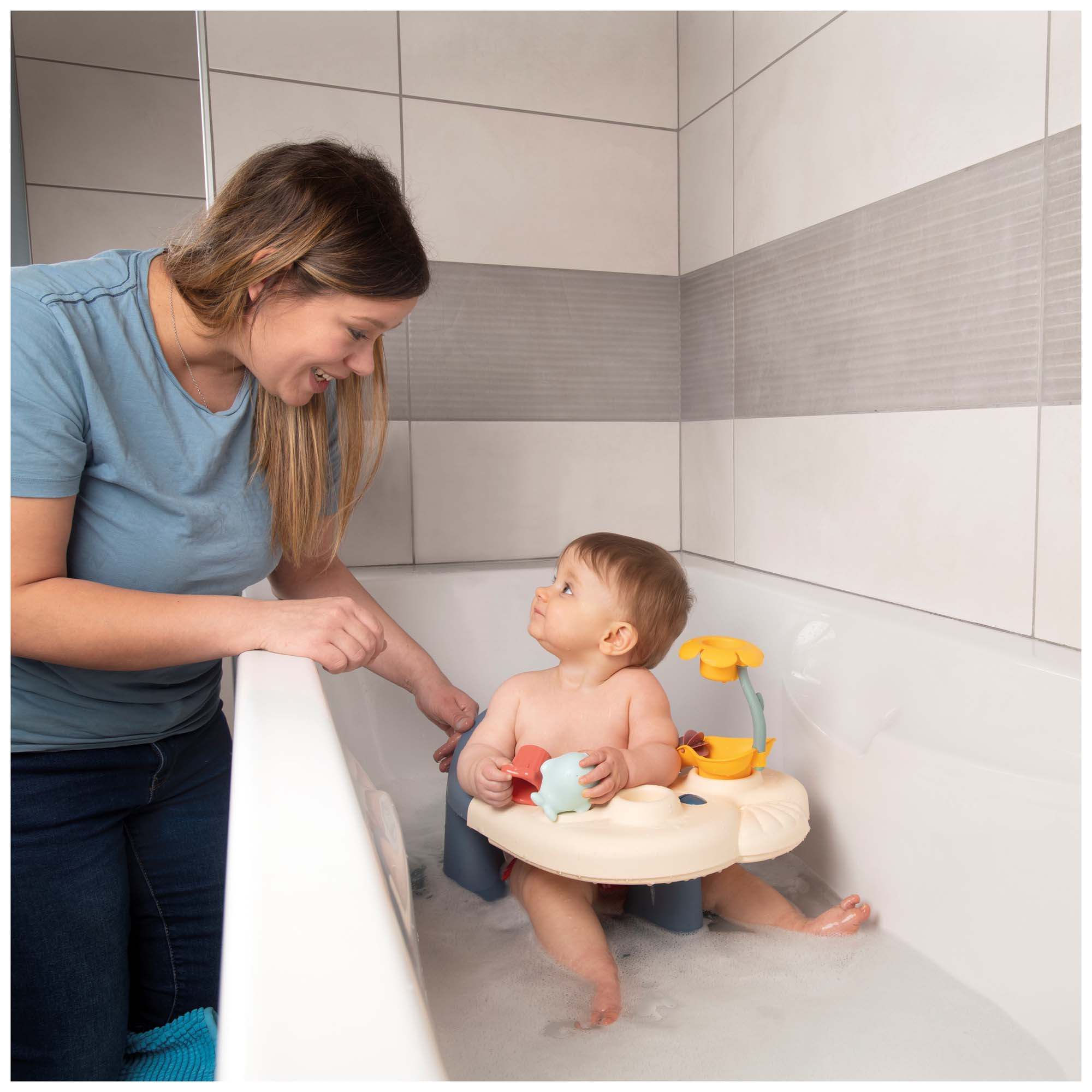 Little Smoby baby bath time badzitje blauw