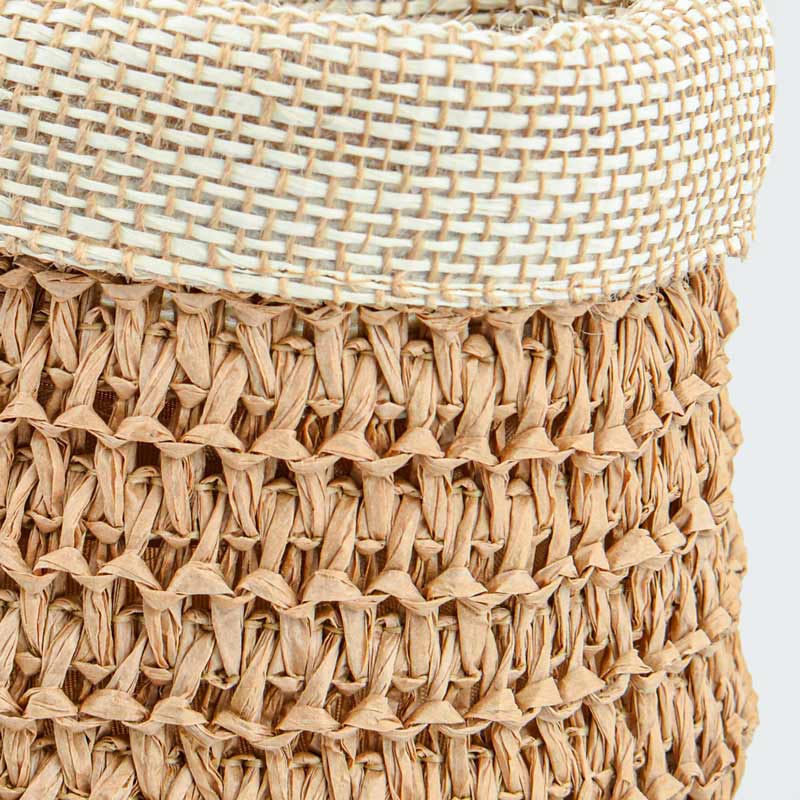 Panier rond couleur naturel